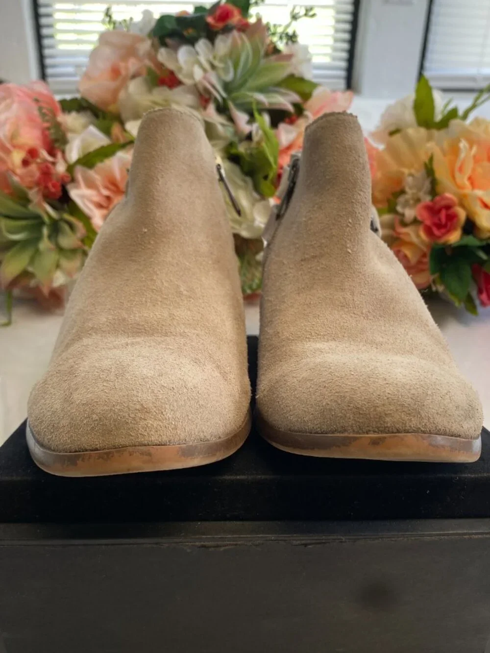 Sam Edelman Tan Suede Buckle Ankle Booties Women’s 7.5M